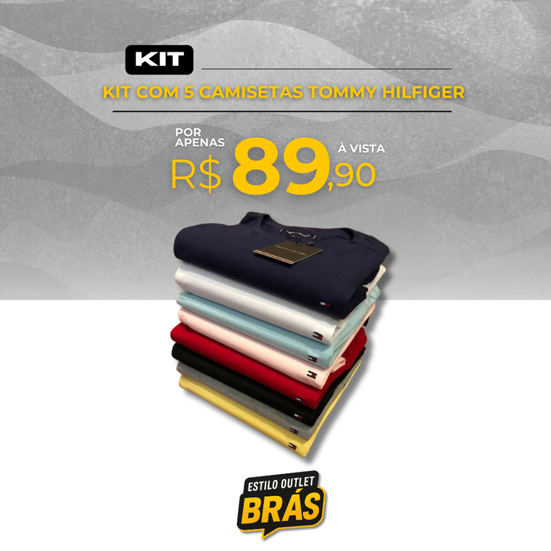 KIT 5 CAMISETAS TOMMY HILFIGER