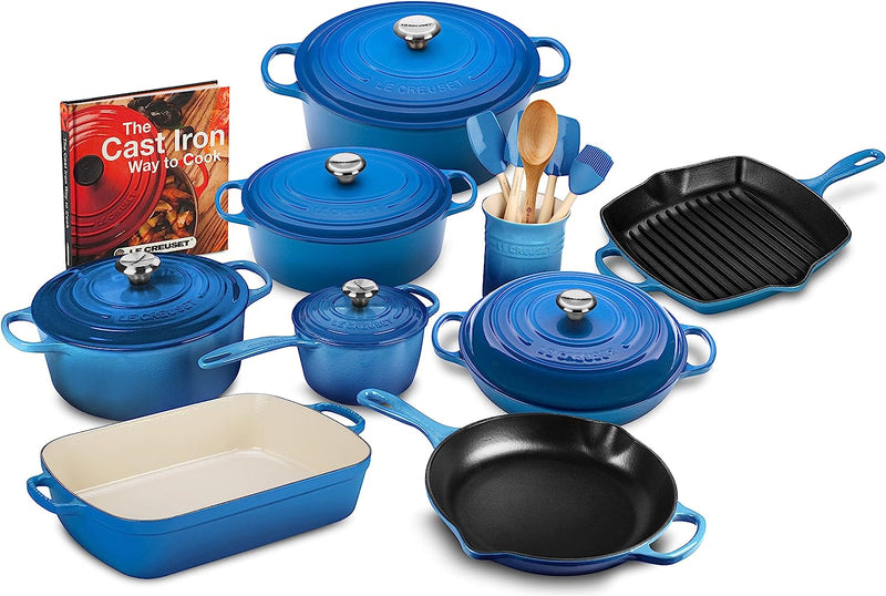 Conjunto 20Pcs Panelas Le Creuset de Ferro Fundido