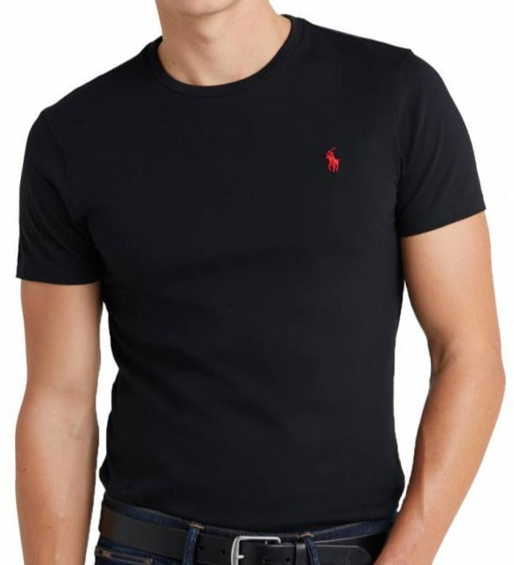 Camiseta Ralph Lauren Masculina Custom Fit - Preta