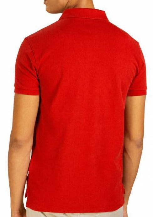 Camisa Gola Polo Ralph Lauren Masculina Custom Fit - Vermelha