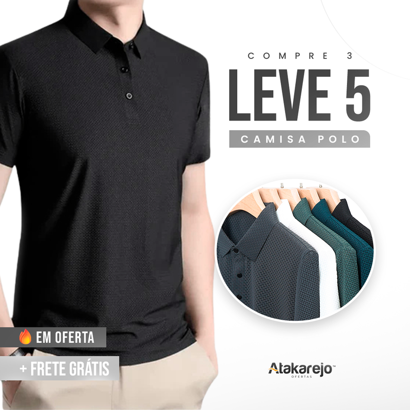 [COMPRE 3 LEVE 5] - Camisas Polo Algodão Premium Elegant
