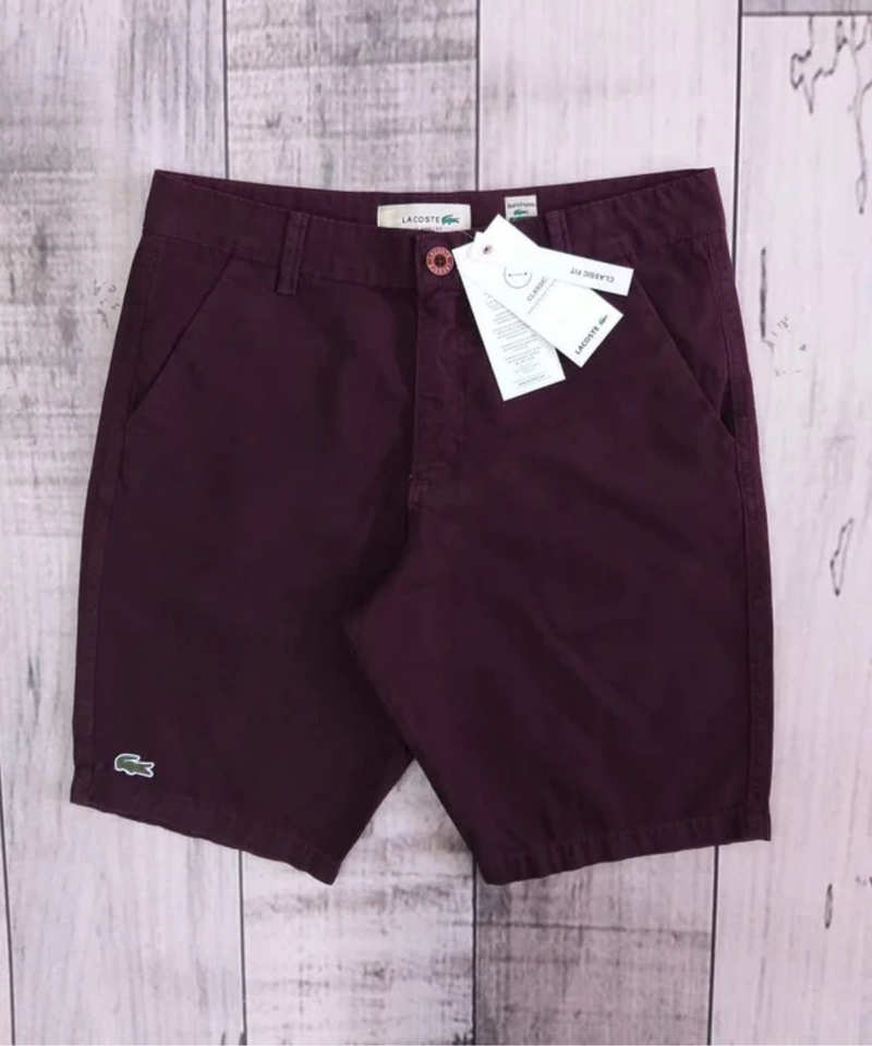 KIT 05 Bermudas Sarja Lacoste Classic + 5 Cuecas Lacoste de Brinde