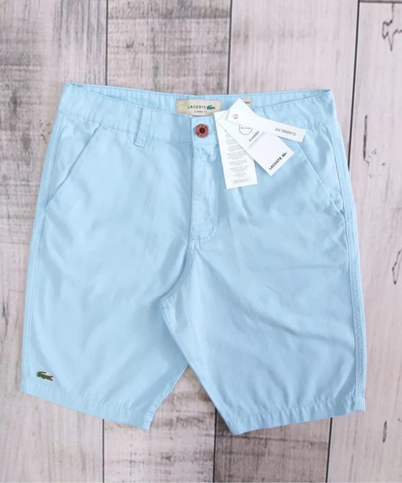 KIT 05 Bermudas Sarja Lacoste Classic + 5 Cuecas Lacoste de Brinde