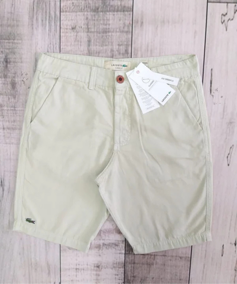 KIT 05 Bermudas Sarja Lacoste Classic + 5 Cuecas Lacoste de Brinde