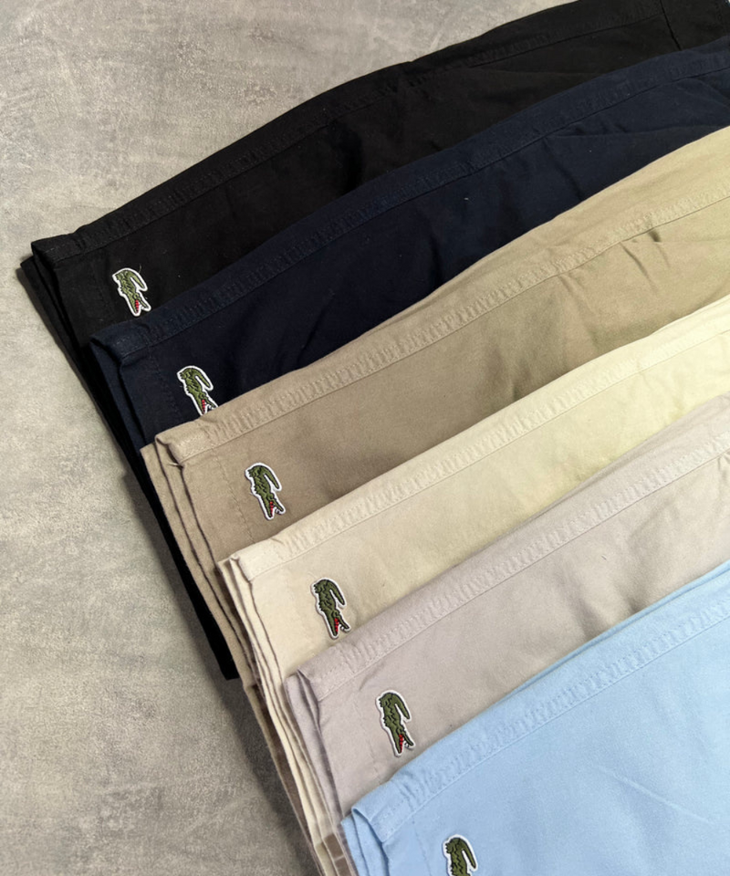 KIT 05 Bermudas Sarja Lacoste Classic + 5 Cuecas Lacoste de Brinde