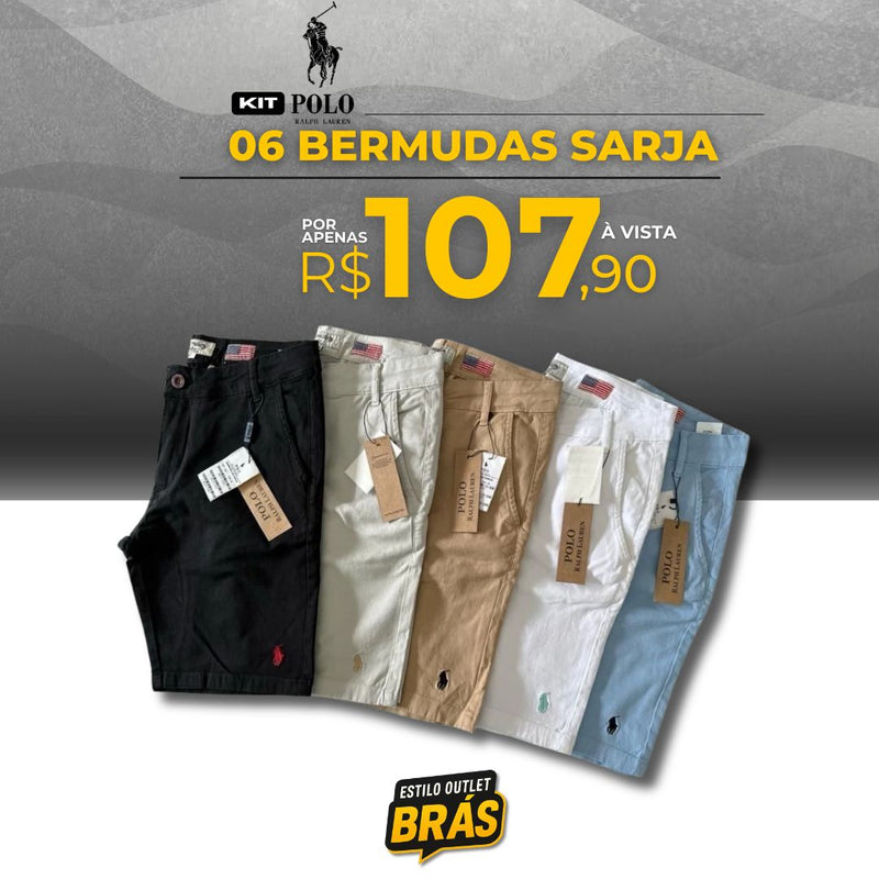 (Kit 6) Bermudas Sarja Ralph Lauren