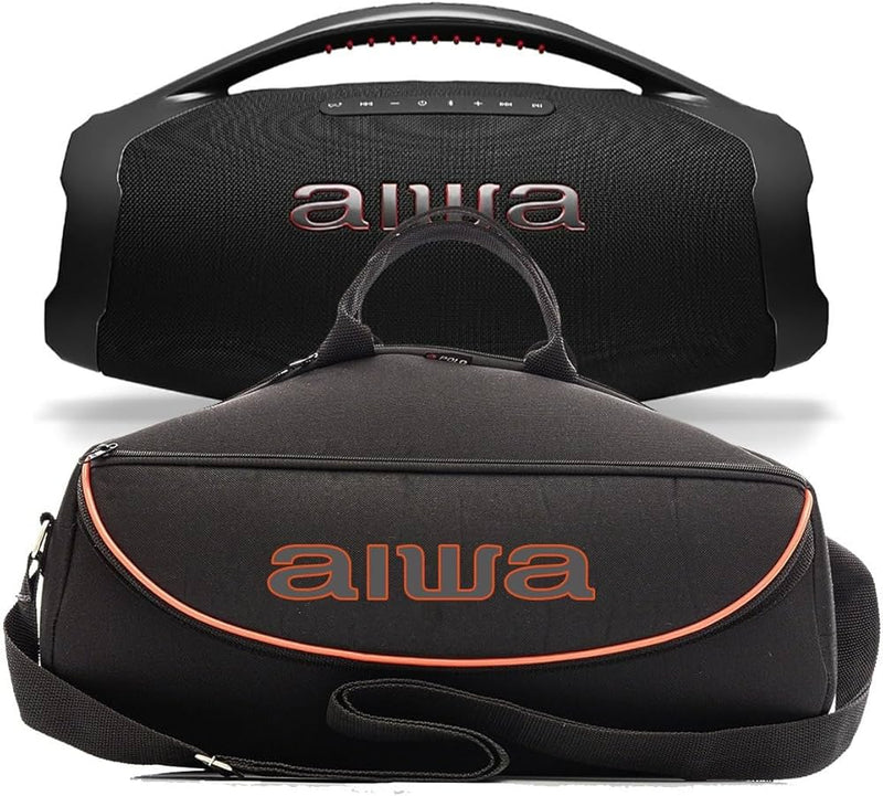 Boombox Aiwa Plus200 w rms Bass Duplos, Luzes de Led Coloridas, Proteção contra àgua+ bolsa de brinde