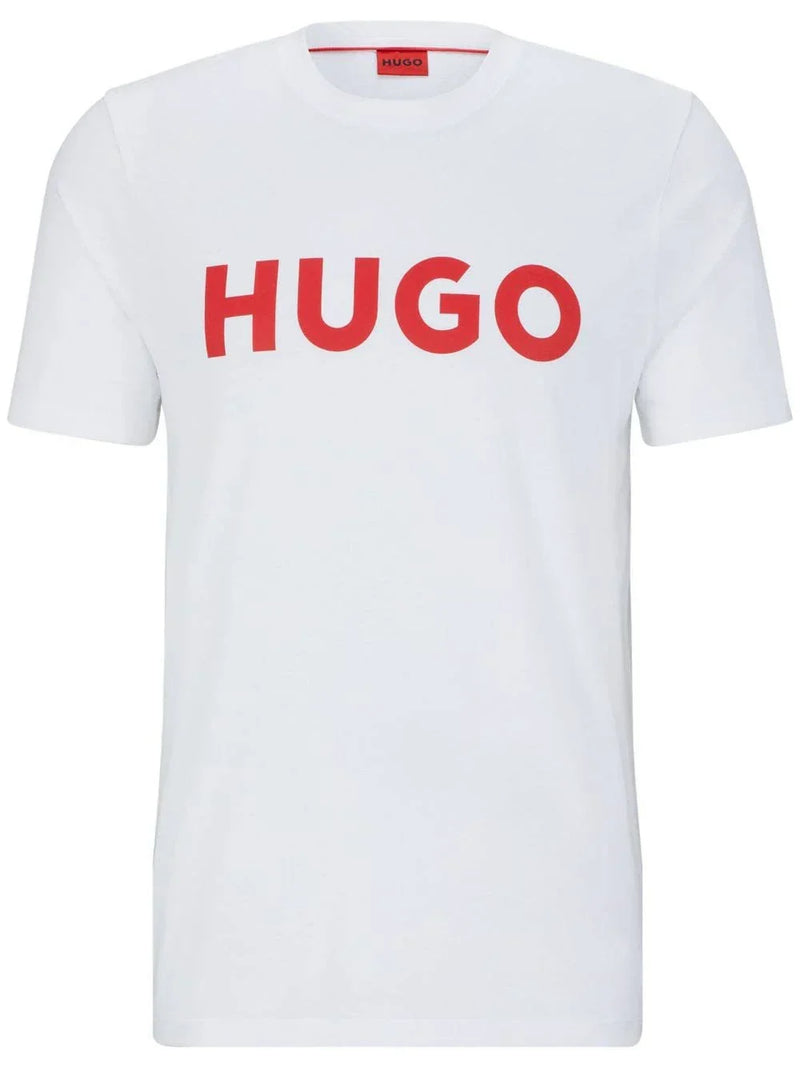 Camiseta Hugo Boss Branco Vermelho Logo