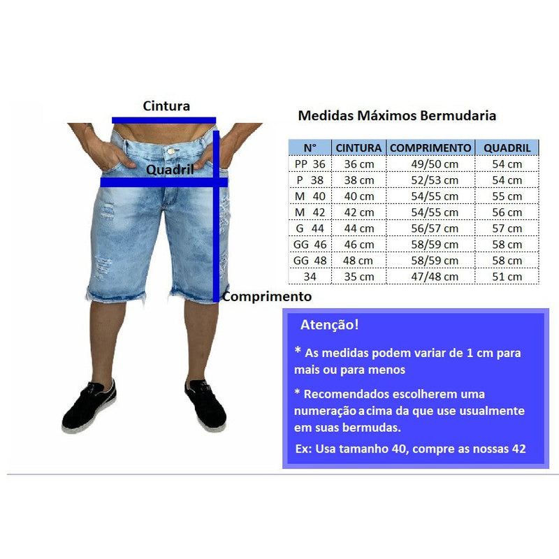 Kit 7 Bermudas Calvin Klein 100% Sarja + 3 Cuecas de Brinde